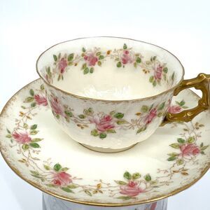 Willets Belleek Egg Shell Porcelain Demitasse Tea Cup and Saucer Late 19th C